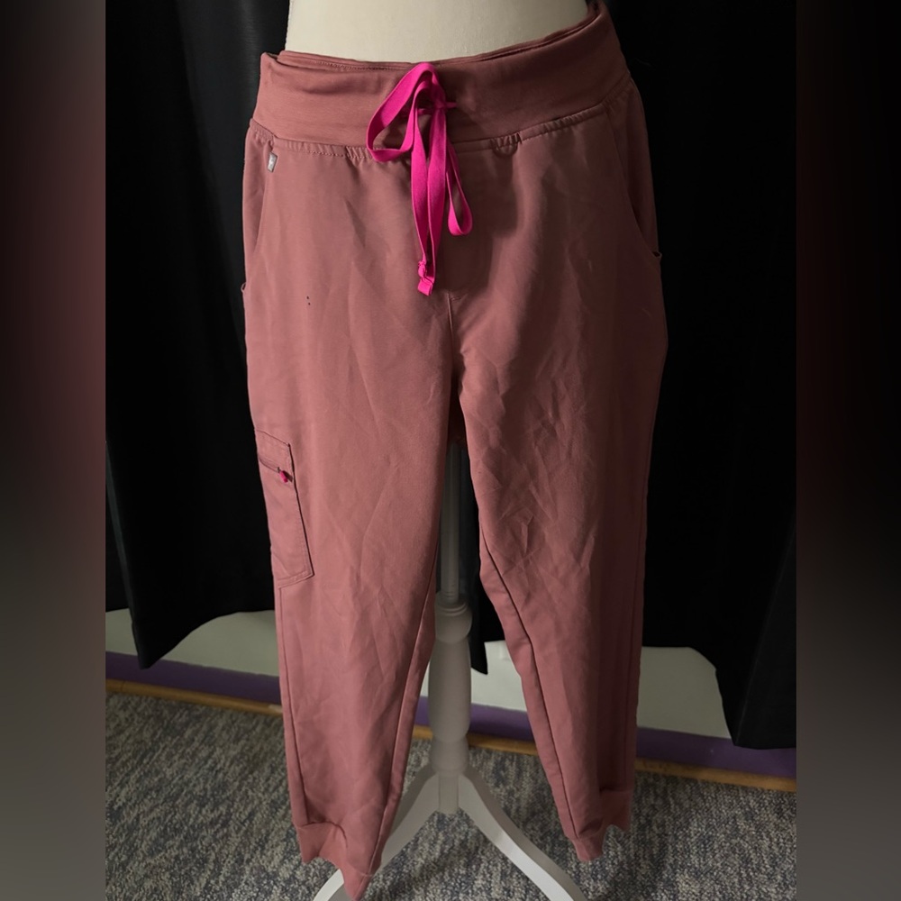 FIGS MAUVE HIGH WAISTED JOGGERS (PETITE-MED)